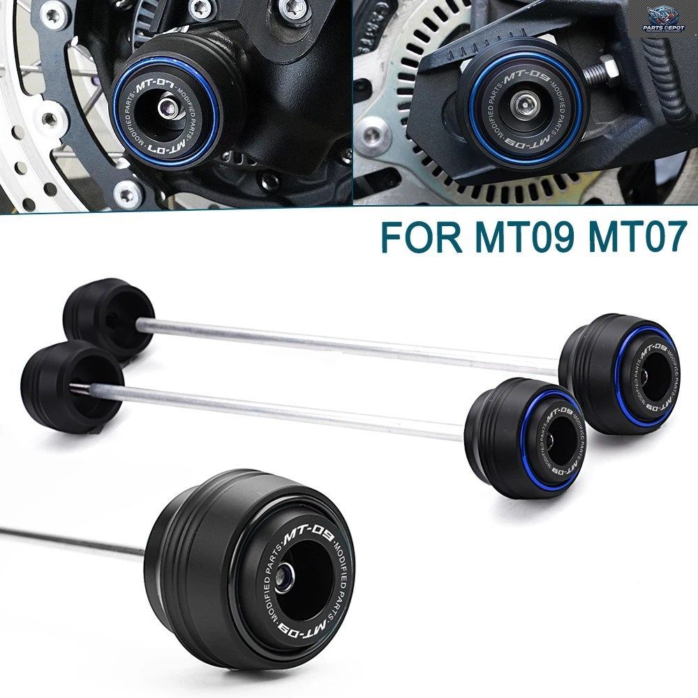 ヤマハ MT09 SP MT07 07 TRACER 900/9/GT FZ09 FZ07 オートバイ用フロント/リアホイールフォークアクスルクラッシュプロテクター