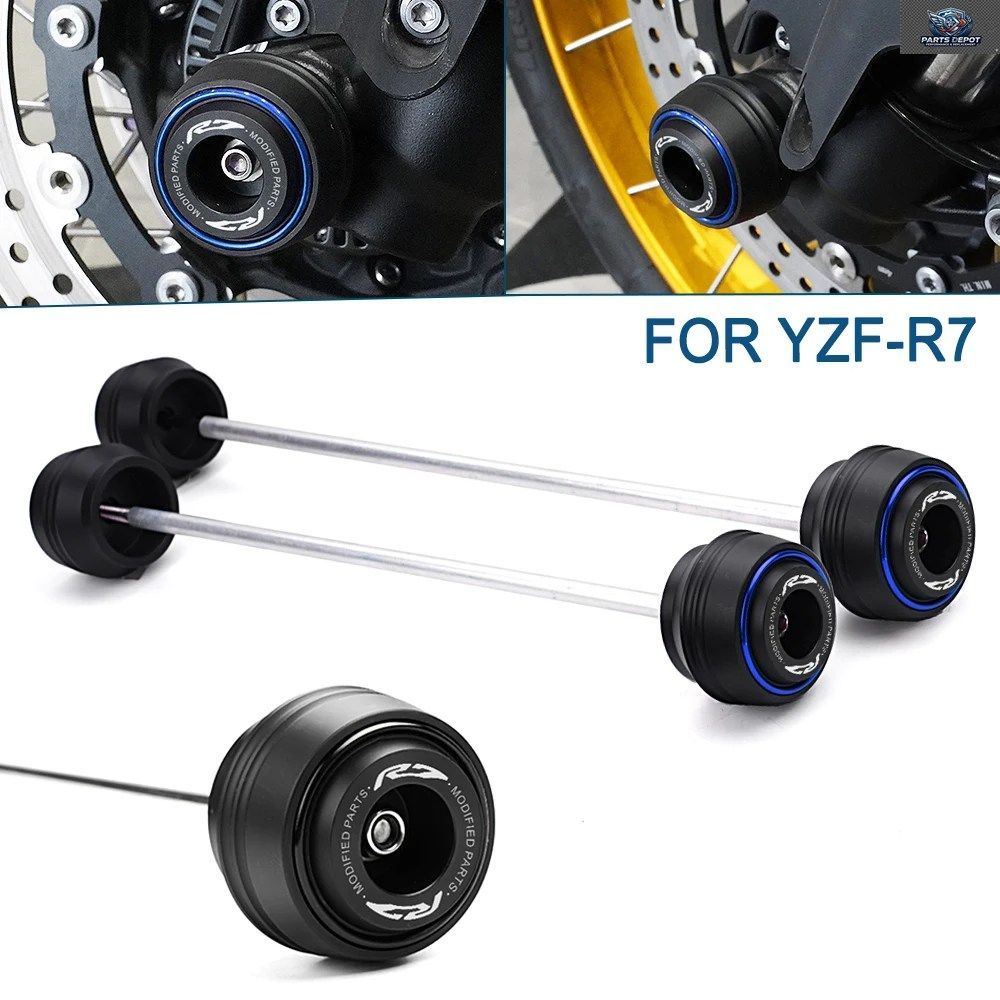 ヤマハ R7 YZF R7 YZFR7 YZF-R7 2021-2025 オートバイ フロント リア ホイール フォーク アクスル クラッシュ プロテクター 衝突防止