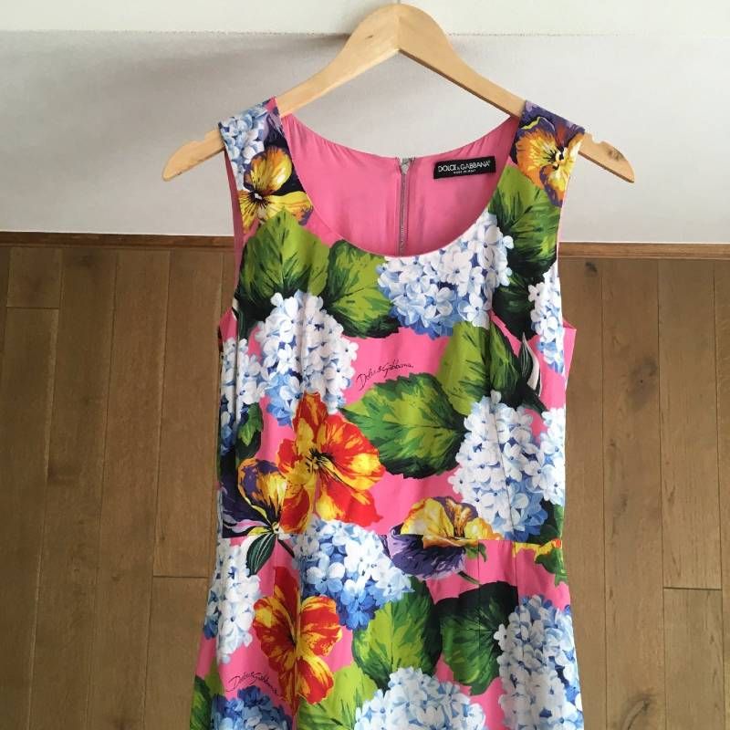 美品 DOLCE & GABBANA ドルチェ＆ガッバーナ フラワー ワンピース40 