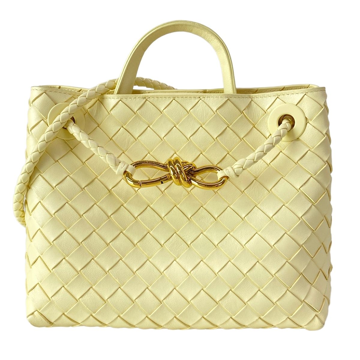 BOTTEGA VENETA(ボッテガヴェネタ) ショルダーバッグ スモール アンディアーモ ライトイエロー 2WAY レザー