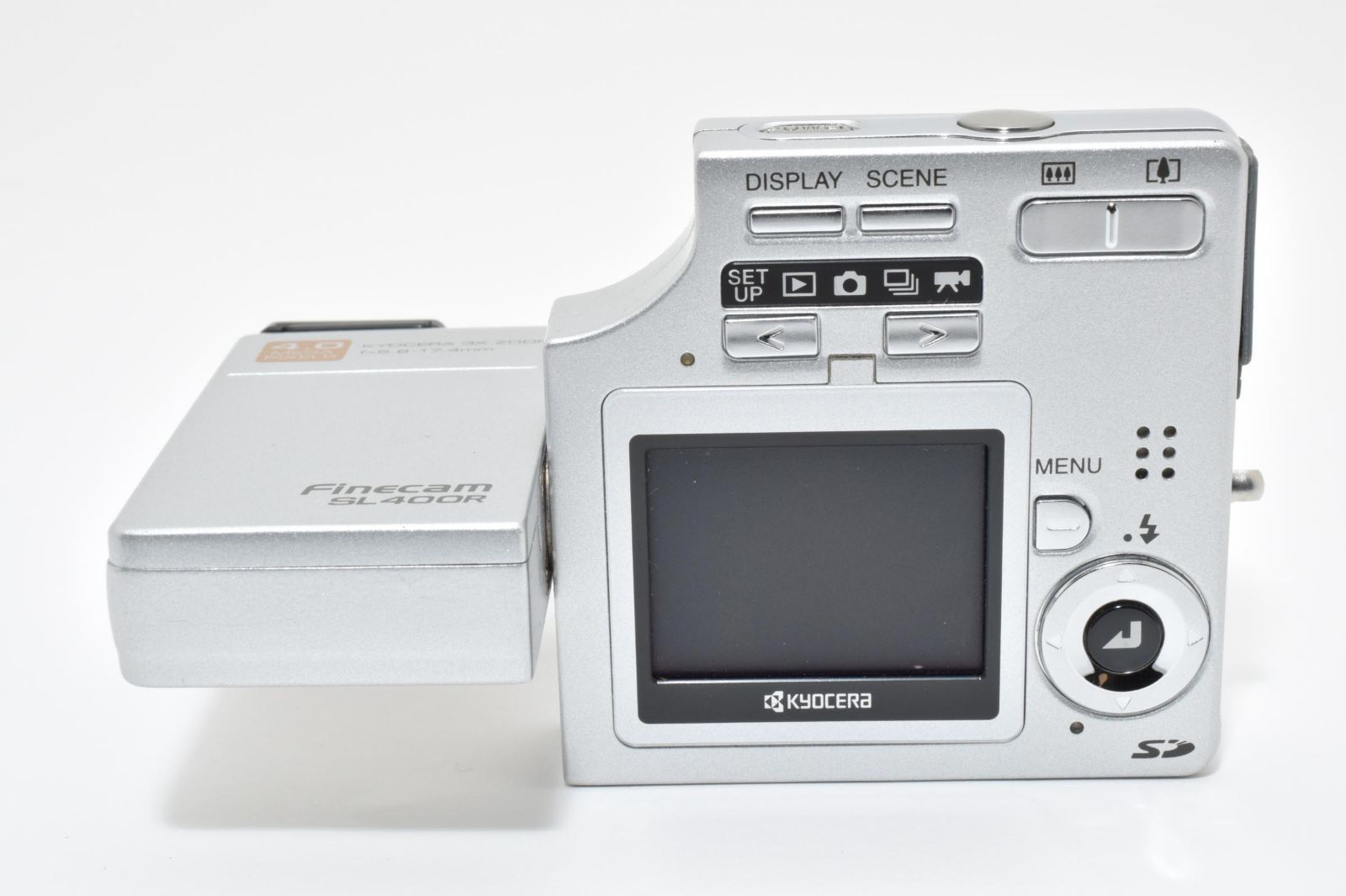 京セラ KYOCERA Finecam SL400R コンパクトデジタルカメラ シルバー