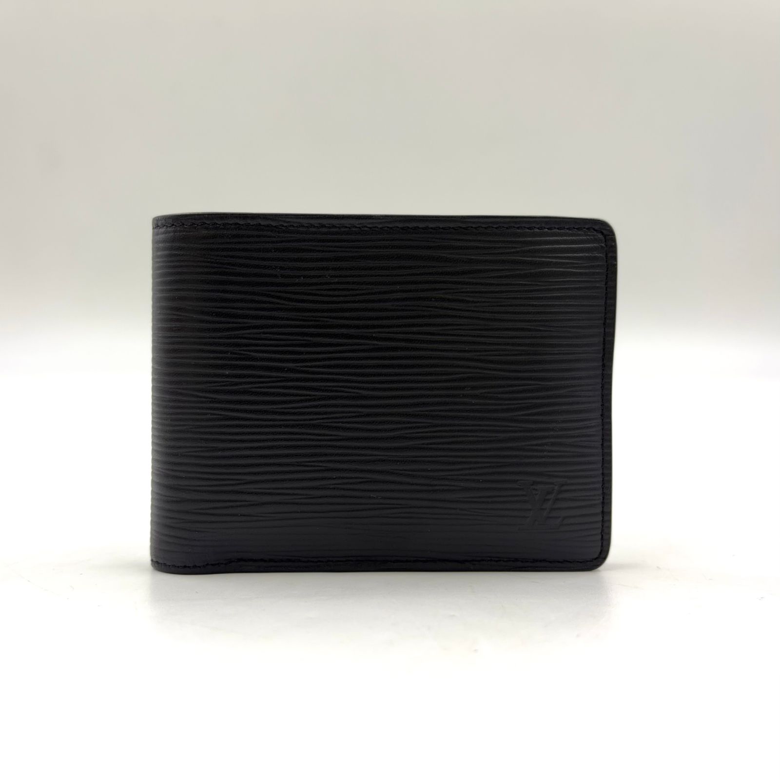 【新着】LOUIS VUITTON ポルトフォイユ ミュルティプル エピ エピ RFID対応 レザー ブラック 二つ折り財布 M60662