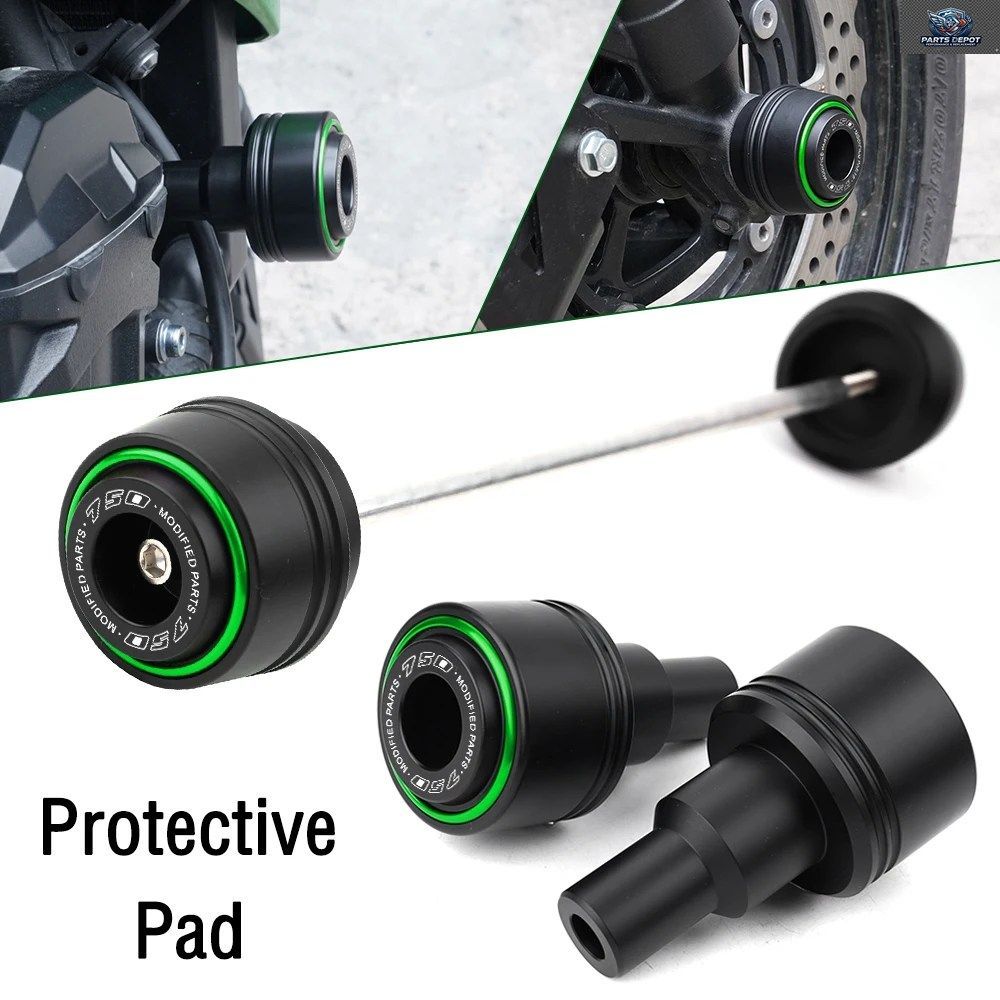 カワサキ Z750 2007-2009 - 12 モーターサイクル フレーム スライダー フロントホイール アクスル クラッシュパッド プロテクター Z750