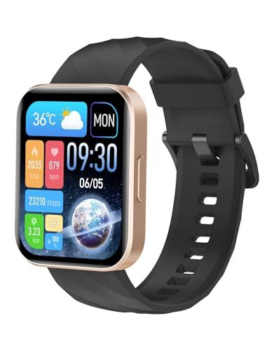 RUIMEN スマートウォッチ iPhone アンドロイド 対応 通話機能付き Smart Watch 1.85インチ大画面 レディース メンズ 腕時計 100+種類運動モード ゲーム 生理周期管理 Gmail/着信＆メッセージ通知 スマホ探 c100f215