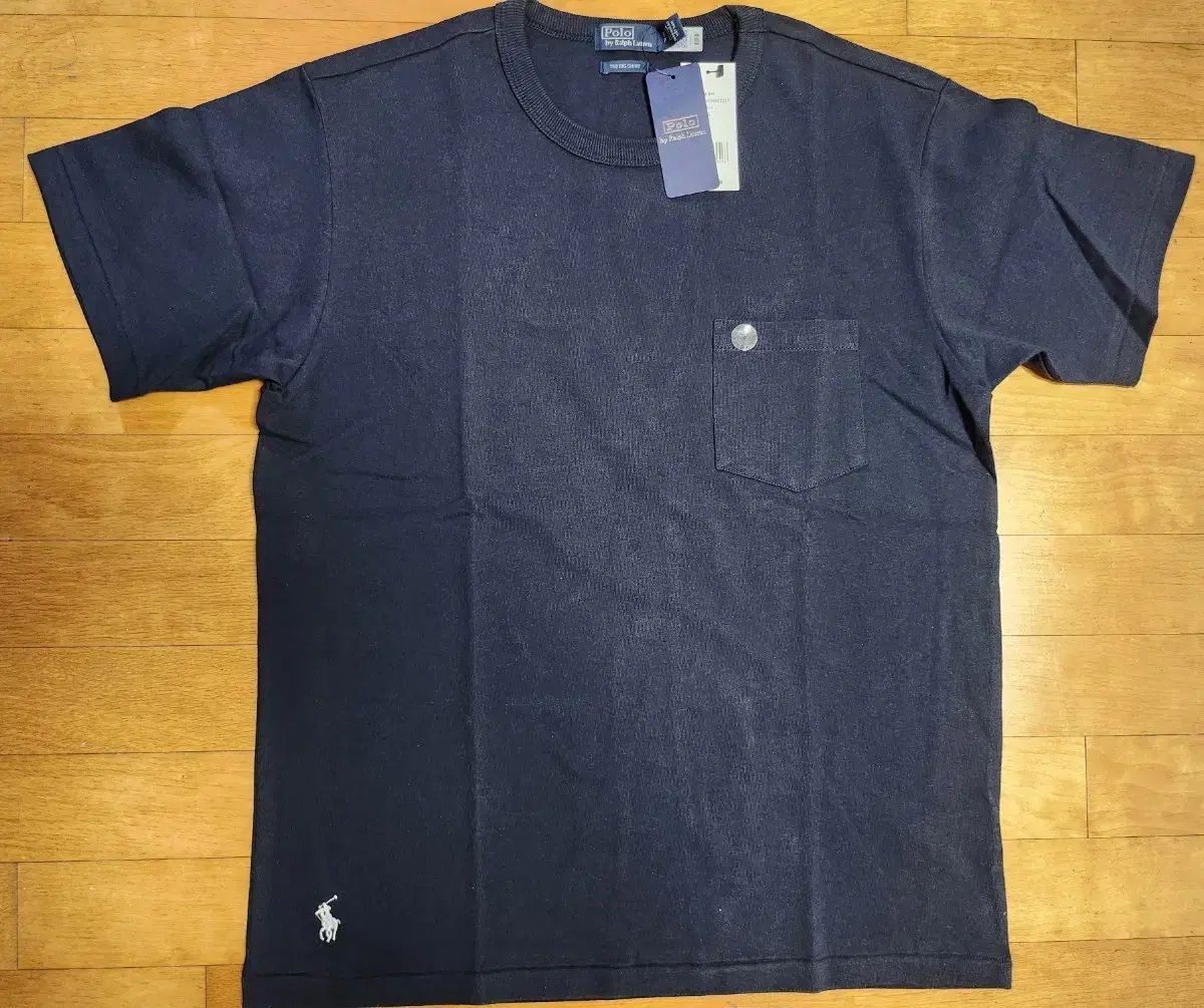 新品 ポロ ラルフローレン BIGフィット ジャージ ポケット 半袖Tシャツ ネイビー S