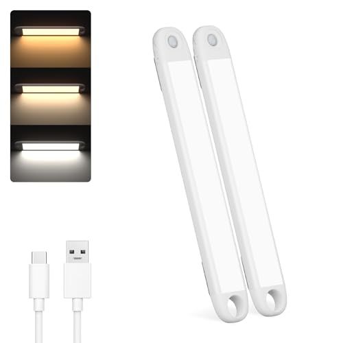 人感センサーライト 室内 充電式 LED バーライト 足元灯 吊り下げ式 手元灯 超薄型 30cm 3色切替 自動・手動点灯 マグネット着脱式 フットライト 配線工事不要 省エネ 長寿命 高感度 高輝度 部屋 玄関 廊下 階段 キッチン 棚、2本入 国内発送