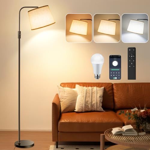 フロアライト フロアランプ 間接照明 LED 12W 無段階調光・調色 リモコン/アプリ遠隔操作 タイマー機能 角度調整可能 シンプル 北欧風 インテリア照明 スタンドライト おしゃれ ホテル ダイニング リビング 寝室 国内発送