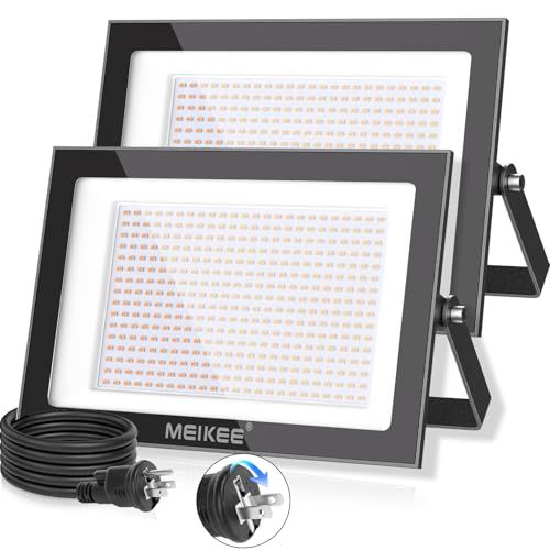 ☆新品☆MEIKEE【200W 超薄型 電球色 2個セット】LED投光器 看板灯 屋外投光器 2700K 超高輝度 20000lm 省エネ 豪雨対応 IP66防水 2000w相当 5万時間点灯可能 13年間耐久度 省エネ 120°広角 看板照 98908e29
