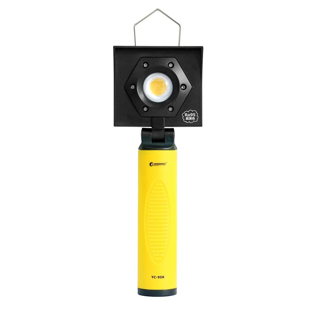 ☆新品☆グッド・グッズ LED 充電式 作業灯 10W 1000LM 角度調整可能 作業用 携帯型 角度調整機可 電池残量表示ランプ IP65 防水 投光器 塗膜確認 自動車塗装 自動車整備 磨き コーティング ワークライト 高輝度 省エネ 5a7f39be