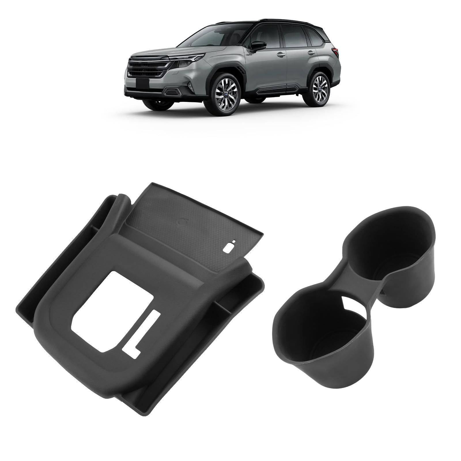 ruiya 【2点セット】 2025 新型フォレスター スバル フォレスター SL 専用 センター シフトパネル ドリンクホルダー カバー カップホルダー 保護カバー SL5/SLG型 6代目 シリコン製 キズ防止 汚れ防止 取り付け簡単 滑 522ec25d