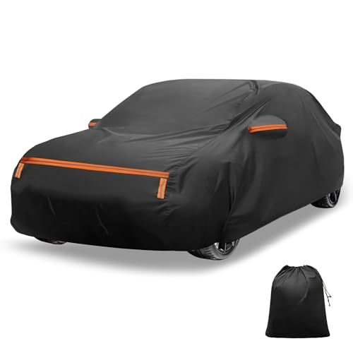 X AUTOHAUX 【日産キックス専用】Kicks 440*176*145cm ボディカバー スパンレース綿 新型100%防水生地&5層構造 裏起毛 塗装面保護 梅雨対策 自動車 破れにくい 雹対策 防風ロープ付き 耐強風 運転席側ジッパー cd721ed4