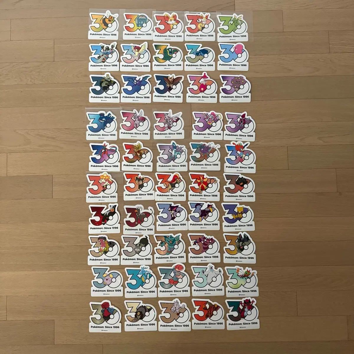 まとめ売り) ポケットモンスター オリーブヤング ロゴ 30周年 ステッカー 50種 伝説 含む