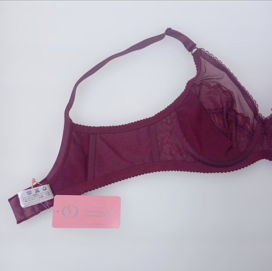 28＊ダイアナ ダイアジェンヌ ラクス ブラジャー ルージュピンク A75 未使用品 補正下着