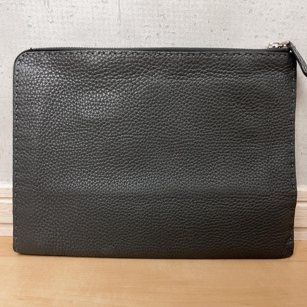 FENDI セレリア クラッチバッグ 7M0225 ブラック 黒 レザー セカンド