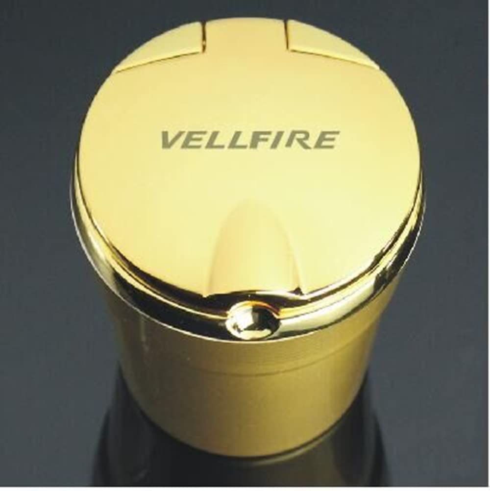 VELLFIRE ヴェルファイア20系 30系 40系汎用 灰皿 LED付き 車用 内装品 ドリンクホルダー型 本体3色選択可能 シルバー/ゴールデン/ブラック (ブラック) [並行輸入品]as e52ebc7d