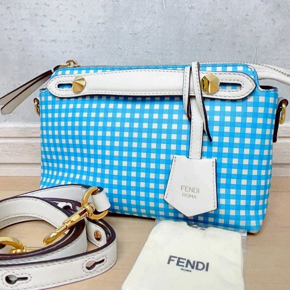フェンディ　バイザウェイ　ギンガムチェック フェンディ FENDI バイザウェイ 2way ショルダーバッグ ハンドバッグ