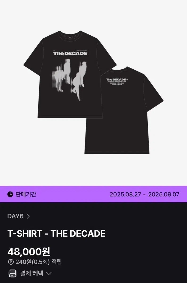 DAY6（デイシックス） DECADE Tシャツ