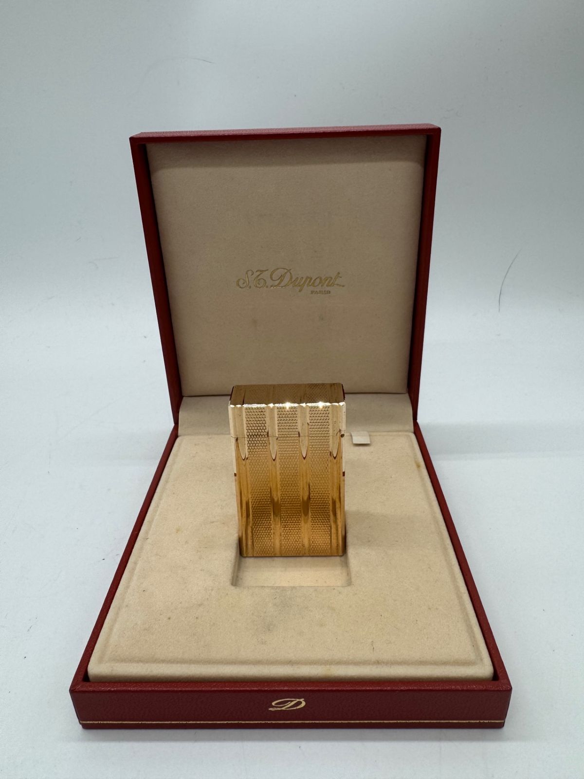 【未使用品】 Du Pont デュポン ライン1L ローラー式 ガスライター ゴールド 着火OK P3153