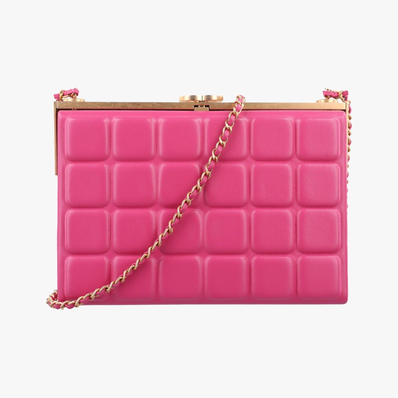 シャネルChanelチョコバー フューシャピンク ラムスキン A94482 23642967