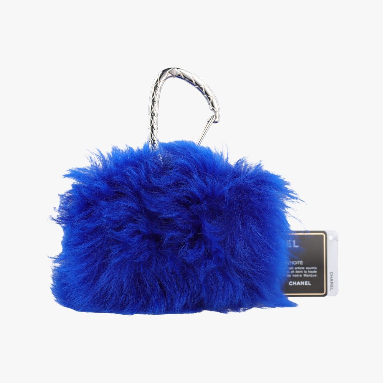 シャネルChanelシアリングCCフックカードホルダー ブルー ウール AP2397 31703534