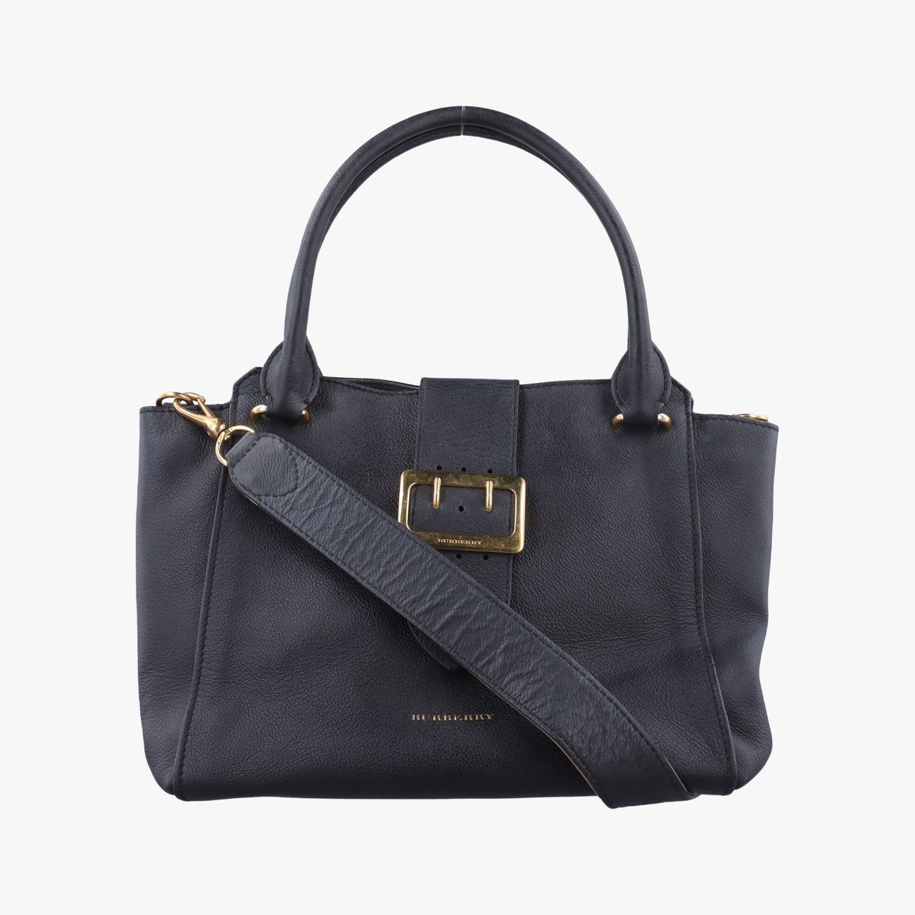 バーバリーBurberryバックル ブラック レザー TIVPIC1264