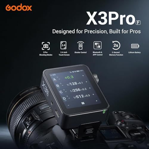 【新品】【GODOX正規代理店】GODOX X3Pro F ワイヤレス フラッシュトリガー X3ProF 送信機 Fujiカメラに対応、TTL 高速同期 トランスミッタ、LCD タッチスクリーン、2.4 GHz無線Xシステム 無線フリップフロ 5aae44e0