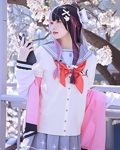 【新品】[milky time] にじさんじ 夜見れな コスプレ バーチャル ハロウィン VTuber JK 制服 c8a4cc87