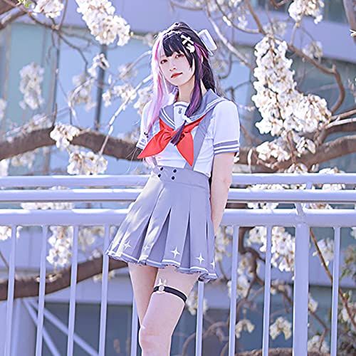 【新品】[milky time] にじさんじ 夜見れな コスプレ バーチャル ハロウィン VTuber JK 制服 c8a4cc87