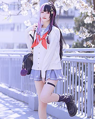 【新品】[milky time] にじさんじ 夜見れな コスプレ バーチャル ハロウィン VTuber JK 制服 c8a4cc87