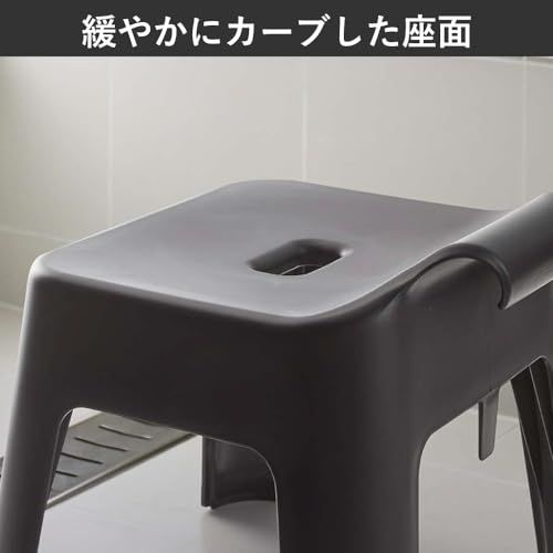 山崎実業 タワーシリーズ tower 引っ掛け風呂イス 30cm + マグネット湯おけ 2点セット ブラック バスチェア 風呂 椅子 おしゃれ 【モノギャラリー限定クリアファイル付】/ 7a30ae9d