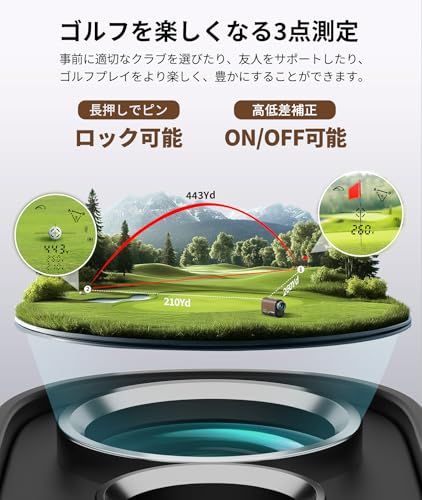 SILLAID(シライド) ゴルフレーザー距離計 mini VM1/VM2 「今平周吾プロ推薦」 3点間距離 最速0.04S測定 小型 軽量 高透過レンズ 6.5倍望遠 1093yd対応 ゴルフ 距離計測器 専用ケース付き/ 991cd6ce