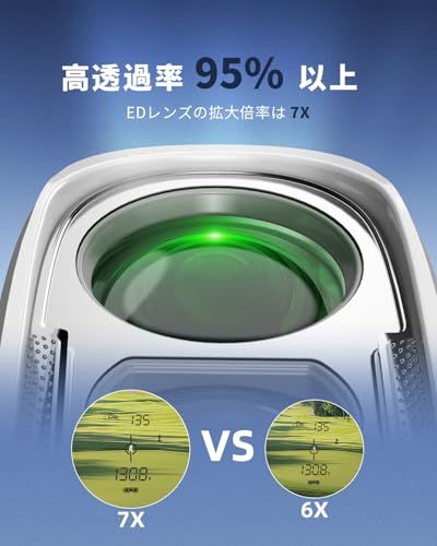 AOFAR ゴルフ レーザー距離計 GX6 0.02秒高速測定 ±0.5yd高精度 1000yd スロープON/OFF ピンロック機能 充電式 距離測定器 小型軽量 マグネット吸着 7倍望遠 防水 競技対応/ bfa5770b