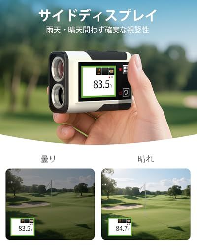 CIGMAN ゴルフレーザー距離計 2.4インチタッチスクリーン 1312ヤード 6倍ズーム USB-C充電式 IP54防水 ゴルフ用距離計 スロープ補正 フラッグロック 日本語説明書付き/ 89d0f43b