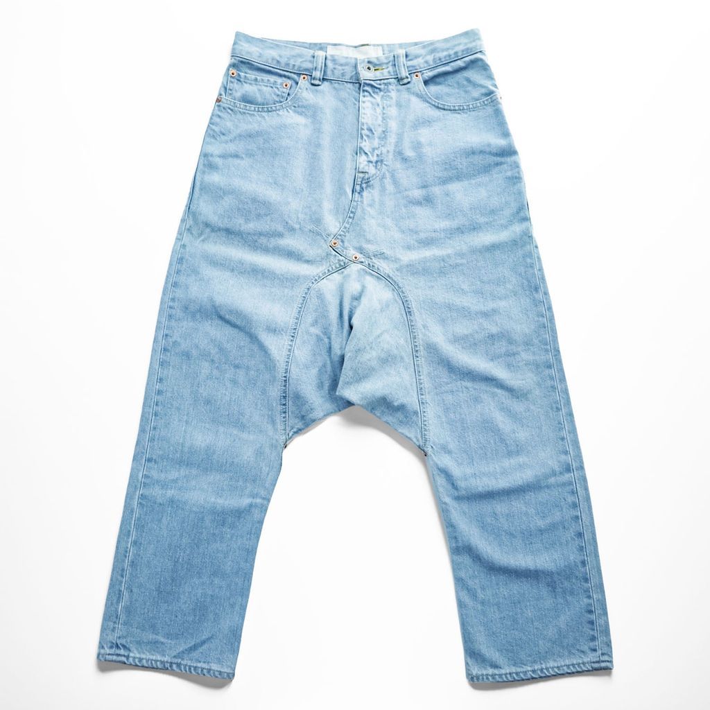 GANRYU ( COMME des GARCONS ) 日本製 サルエル デニムパンツ S ライト