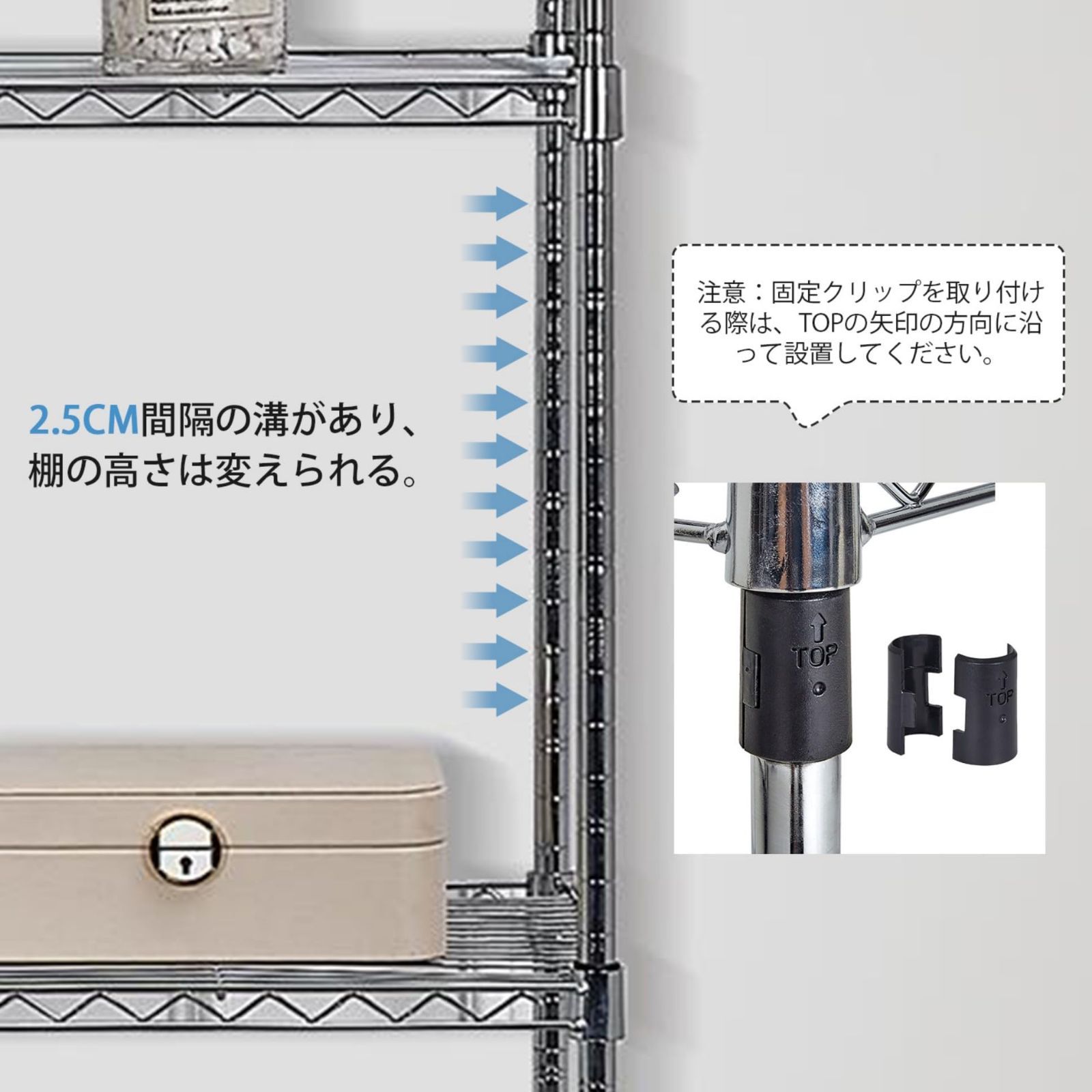 リビング/玄関/キッチン 業務用 防錆加工 クロムメッキ キッチンラック シェルフ メタルラック 棚 キャスター付き キッチン収納 各棚板耐荷重50KG 幅90x奥行35x高さ144.5cm 4段 ラック クローム 収納棚 スチールラック VECELO