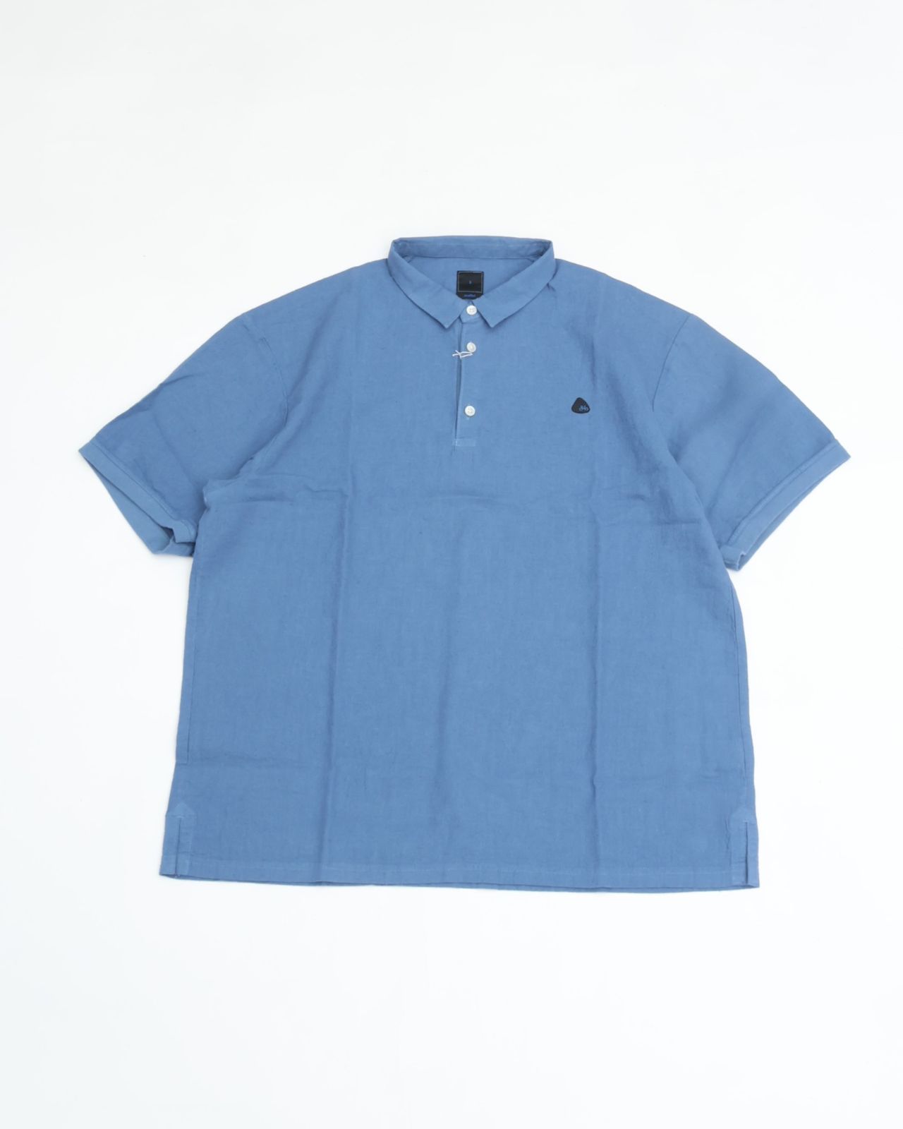 maillot マイヨ linen rich polo shirt-Tee NAVY リネン ポロシャツ オックス