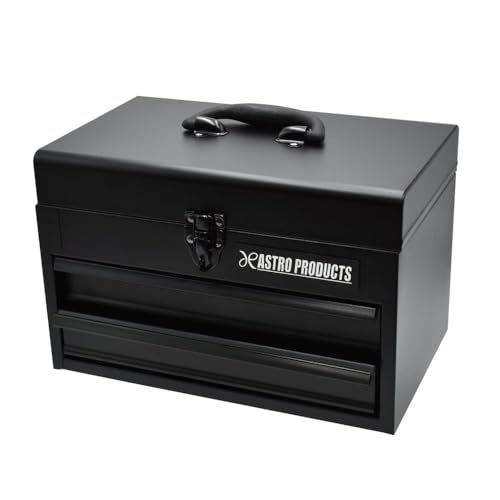 アストロプロダクツ コンパクトツールボックス 2段 マットブラック CTB142 | 工具箱 ツールボックス 収納ケース 工具 整備道具 小物入れ 蓋内側収納・引き出し2段 マットカラーJu
