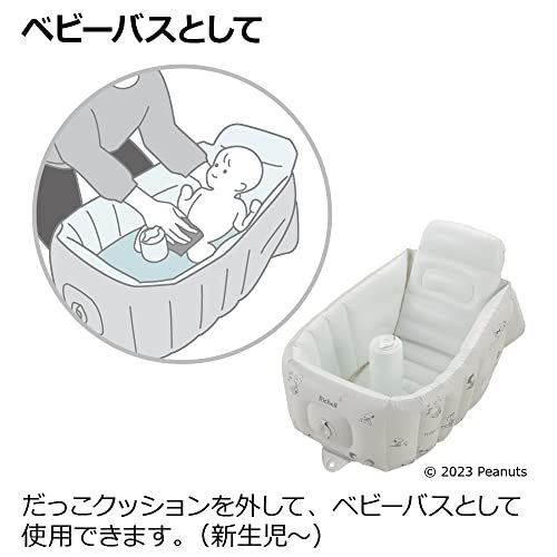 リッチェル(Richell) スヌーピー ふかふかベビーバス ステップアップJu