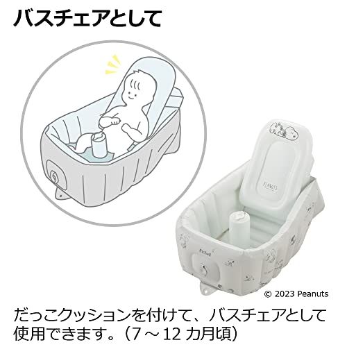 リッチェル(Richell) スヌーピー ふかふかベビーバス ステップアップJu