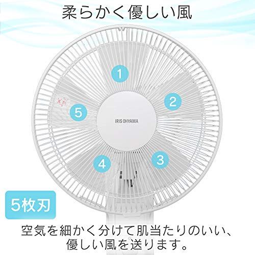 アイリスオーヤマ 扇風機 壁掛け 首振り 風量3段階 メカ式 ホワイト WFM-306Ju