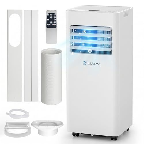 スポットクーラー 【2026年猛暑対策】 2.0KW 7000BTU 移動式エアコン 6?8畳対応 工事不要 家庭用 ポータブルエアコン 3-in-1 冷房 除湿 送風 1日最大20L除湿 24Hタイマー 排水ホース付き キッチン 部屋 作業場Ju