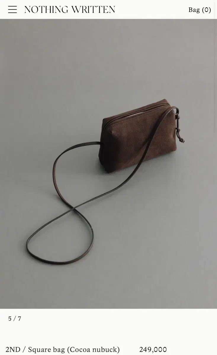 ナッシングリトゥン スタシ リー バッグ nothing written square bag