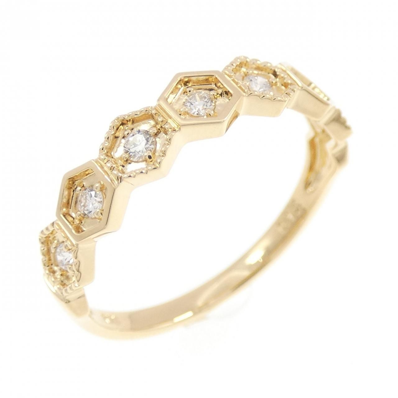 K18YG ダイヤモンド リング 0.12CT