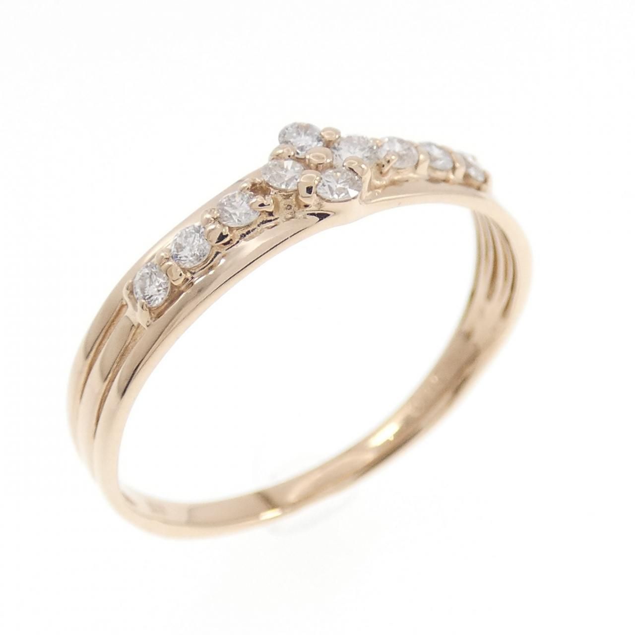 K18PG ダイヤモンド リング 0.15CT