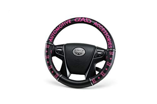 ギャルソン DAD ハンドルカバー D.A.D ロイヤル ステアリングカバー タイプディルス ブラック/ピンク Sサイズ HA405-01 車 快適 汚れ防止 汚れ対策 キズ防止 キズ対策 普通車 軽自動車 PUレザー グリップ 滑り止め 高 b5b5e6f2