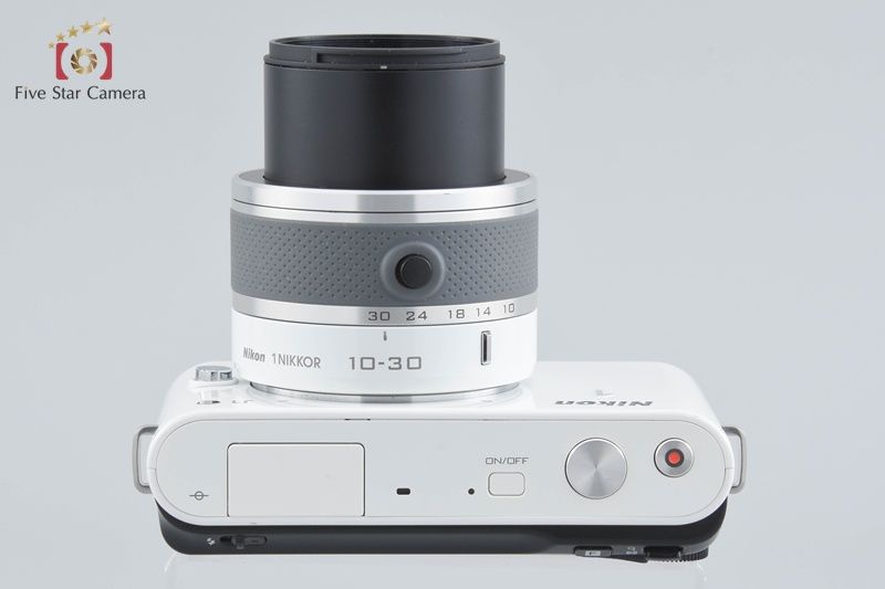 【中古】Nikon ニコン 1 J1 標準ズームレンズキット ホワイト シャッター回数僅少