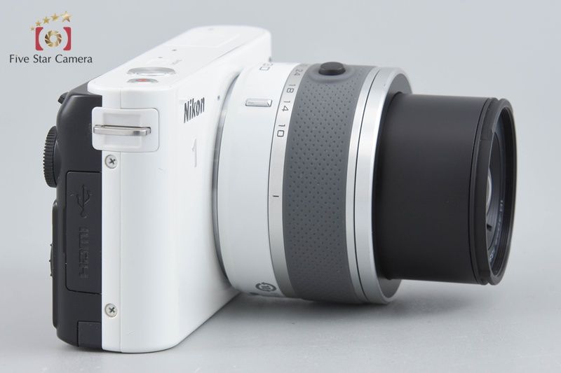 【中古】Nikon ニコン 1 J1 標準ズームレンズキット ホワイト シャッター回数僅少