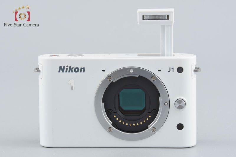 【中古】Nikon ニコン 1 J1 標準ズームレンズキット ホワイト シャッター回数僅少
