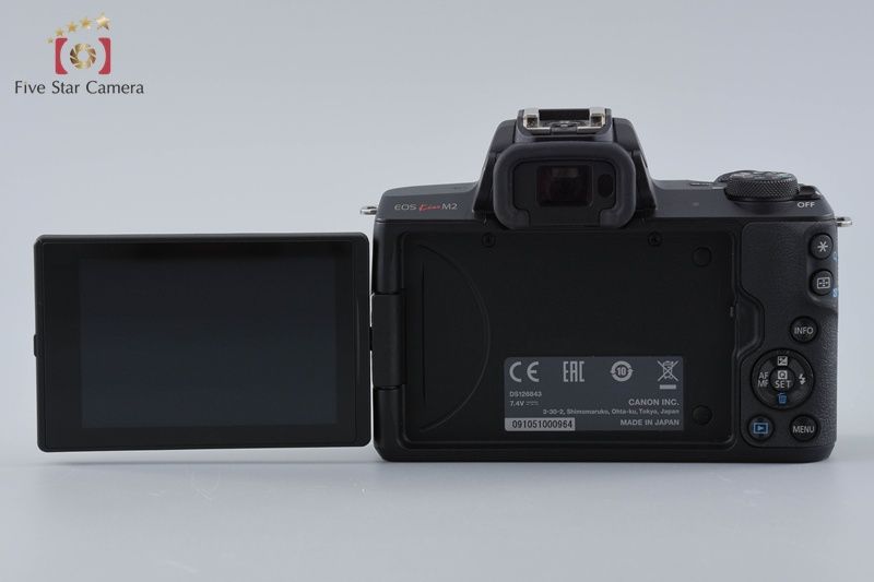 【中古】Canon キヤノン EOS Kiss M2 ブラック ミラーレス一眼カメラ シャッター回数僅少