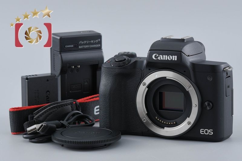 【中古】Canon キヤノン EOS Kiss M2 ブラック ミラーレス一眼カメラ シャッター回数僅少